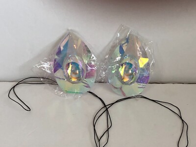 Hanging Chandelier Crystals Prisms for Window Set of 2 NEW!