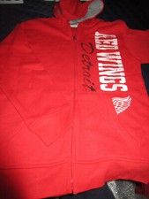 NWT NHL DETROIT RED WINGS HOCKEY YOUTH ZIP HOODED SWEATSHIRT JACKET MED 10/12