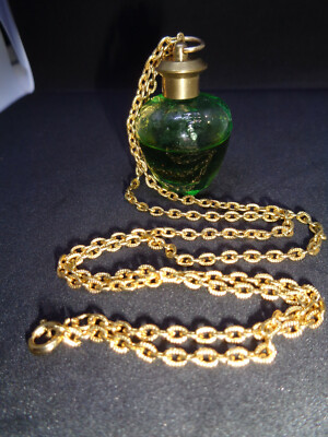 アクセサリー 70s80s deadstock perfume bottle necklace RARE Vintage Max Factor glass Strawberry Perfume Necklace 22