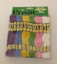 PRISM Spring Colors EMBROIDERY FLOSS 36 SKEINS 8.7 YDS 6 strand Cotton