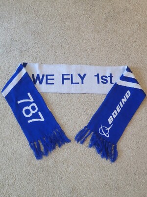 Boeing 787 First Delivery ANA We Fly 1st Limited Edition Blue/White Knit Scarf