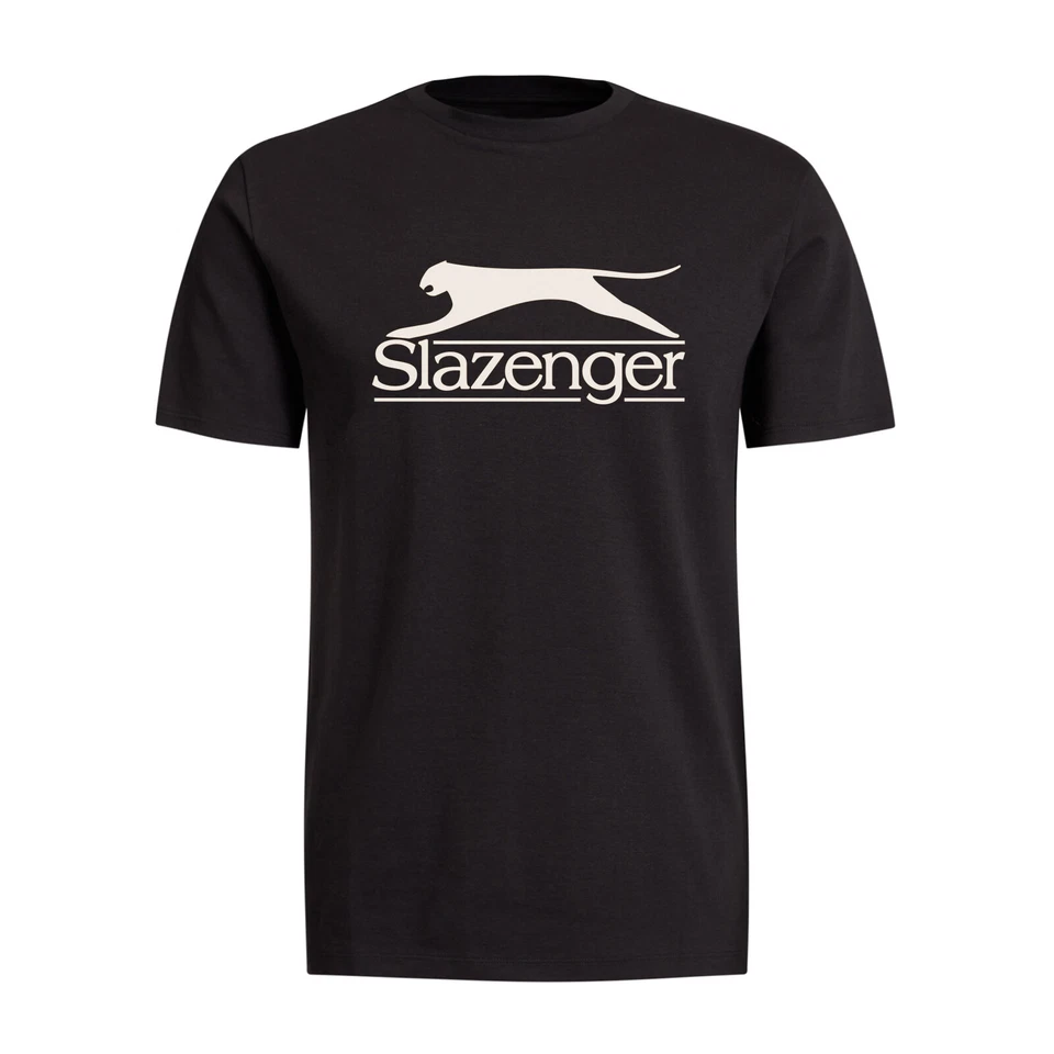 T-shirt Uomo SLAZENGER 100% Cotone Maglietta Cotone Maglia Mezza Manica Corta - Immagine 3 di 4