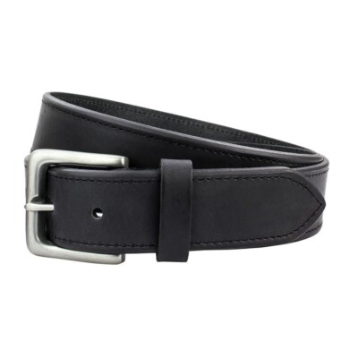 Mens Geniune Leather Chamferred Edge Belt