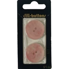 Buttons Marble Pink Round Flat 2-Hole 2-Pack 1" 25MM Dill No. 577 Germany