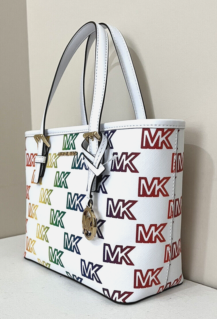 MICHAEL KORS トートバッグ ホワイト/グレー マイケルコース バッグ アウトレット MICHAEL KORS 35T8GC6T9L