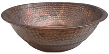 Portable Rustic Copper Foot Pedicure Tub Soaking Wash Massage Spa Therapy Bowl