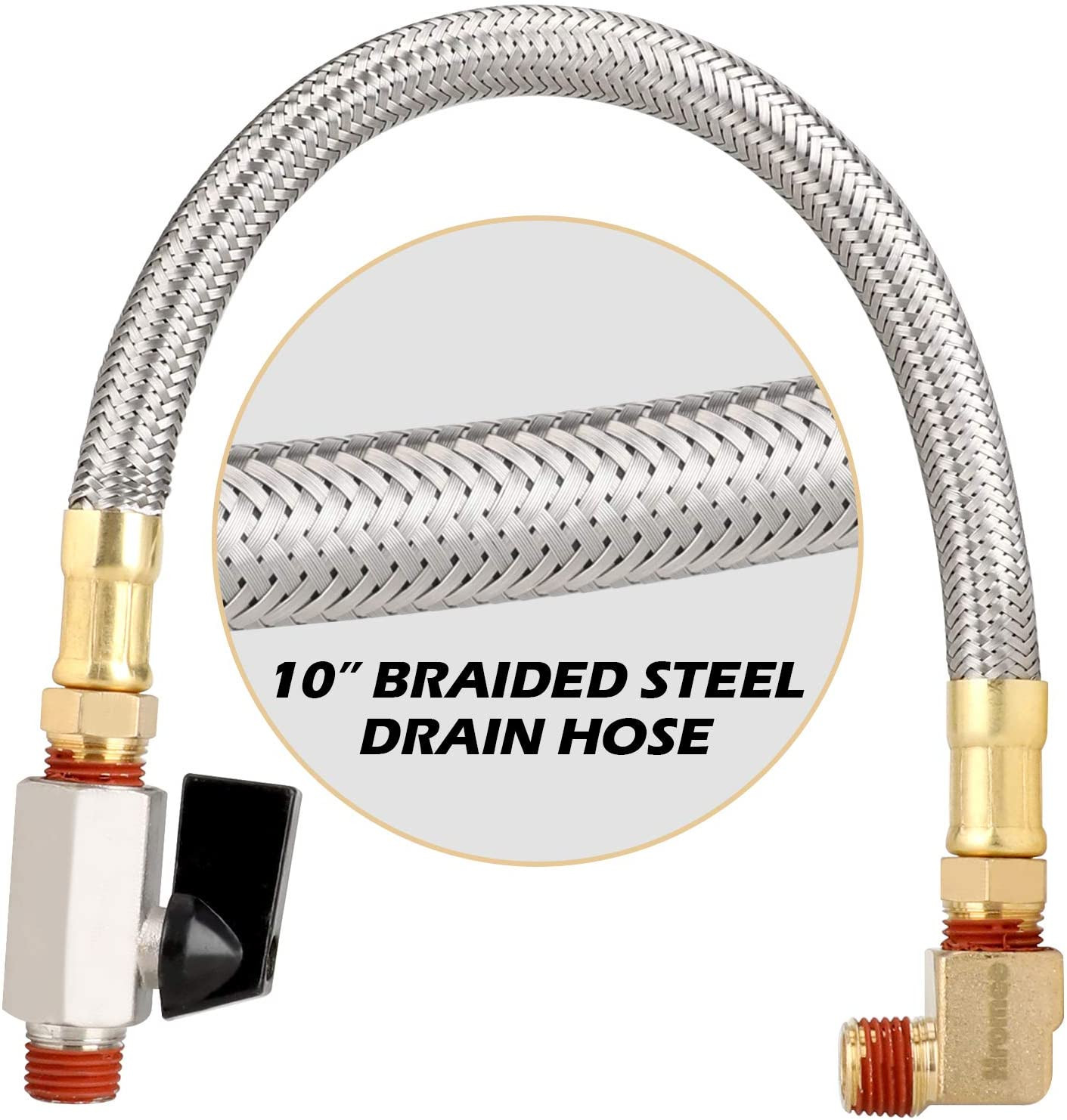 Extended Tank Drain Assembly Kit for Air Compressor