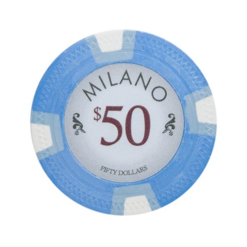 Milano Casino Grade Clay Poker Chip 10Gram Pack of 50 50 Light Blue eBay