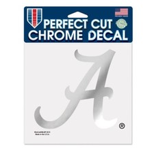 ALABAMA CRIMSON TIDE DIE-CUT CHROME DECAL 6"X6" PERFECT FOR WINDOWS HIGH QUALITY