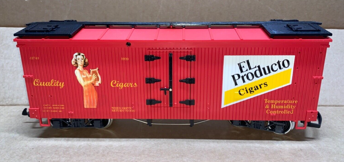 LGB 43740 - EL PRODUCTO CIGAR REEFER WITH METAL WHEELS - G SCALE