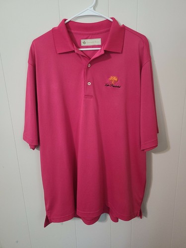 Donald Ross Lake Presidential Golf Course Medium Mens Pink Embroidered Polo - Picture 2 of 11