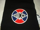 100% AUTHENTIC NEW MEN GUCCI LOGO PATCH BLACK WOOL SCARF  — photo 6