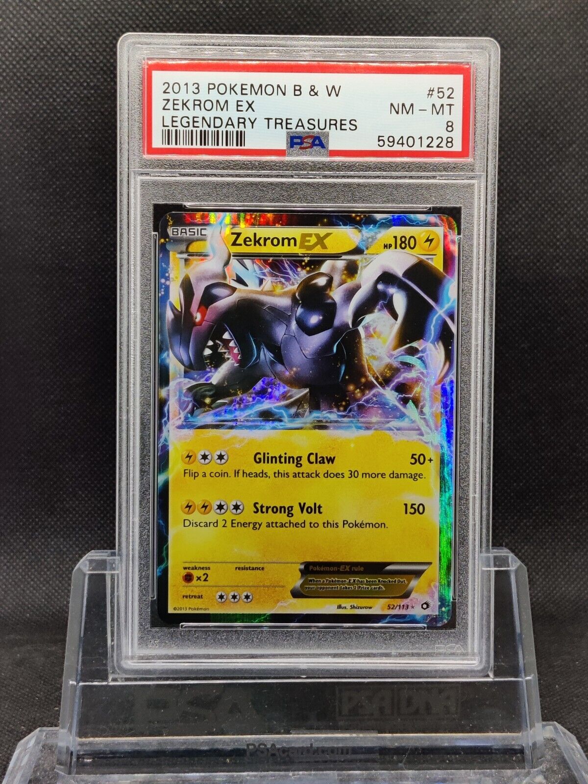 Pokémon TCG Zekrom EX Legendary Treasures 52/113 Holo Rare NM