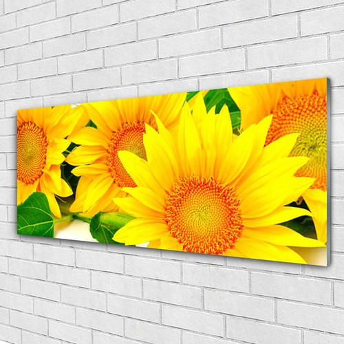 Tulup Glass print Wall art 125x50 Image Picture Sunflowers eBay