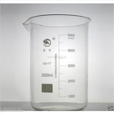 Low Form Laboratory Glass Beaker 5L Borosilicate Glassware 5000Ml New vo