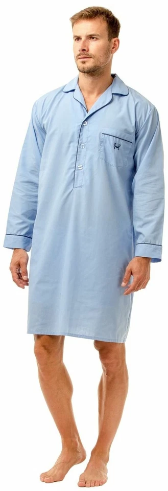 Mens PLAIN LIGHTWEIGHT SUMMER NIGHTSHIRT SIZES M,L,XL,XXL - Image 3 of 4