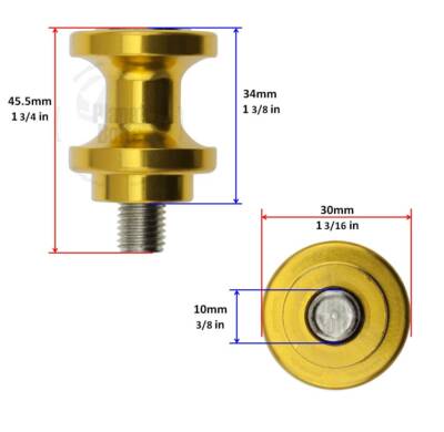 Gold Rhino Swingarm Stand Spools For Kawasaki Ninja ZX 6R Holder