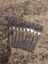 Lot Of 9 Used Ikea Dragon 22185 Forks Flatware Utensils