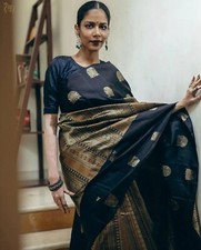 New Indian Designer Alia Beautiful Saree Women's Bollywood Pakistani Sari Blouse