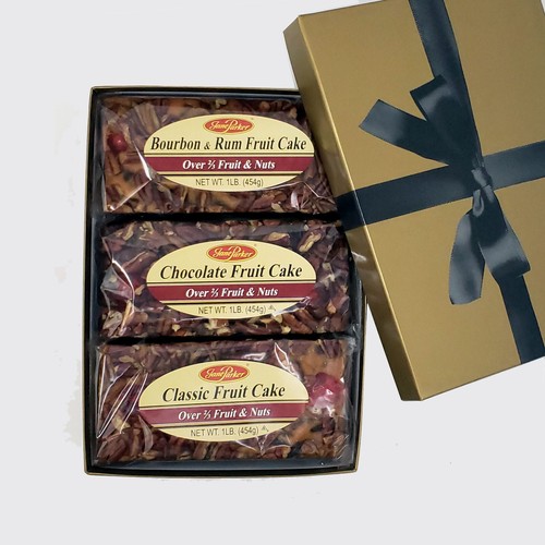 Jane Parker Triple Delight Chocolate, Classic, Bourbon & Rum 1Lb Fruitcakes - 第 1/5 張圖片