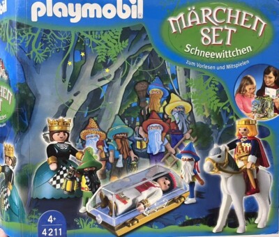 VERY RARE RETIRED Playmobil 4211 Playset Snow White Fairy Tale Storybook 