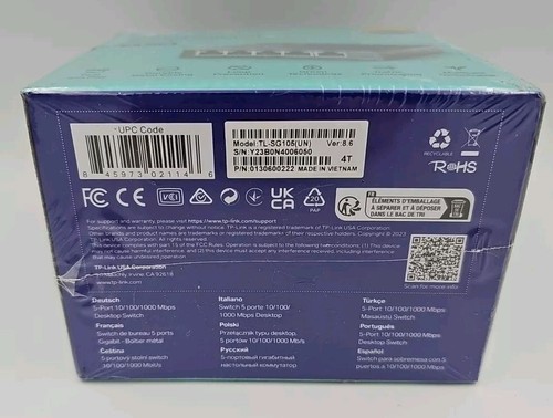 TP-Link 5-Port Gigabit Desktop Switch New Sealed (4290A) - Picture 6 of 6