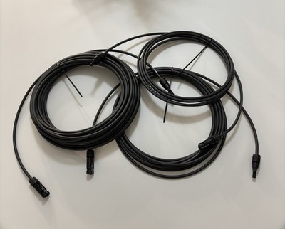 60ft Made in USA PV Solar Extension 10 AWG Cable - MC4 Pre-Assembled 