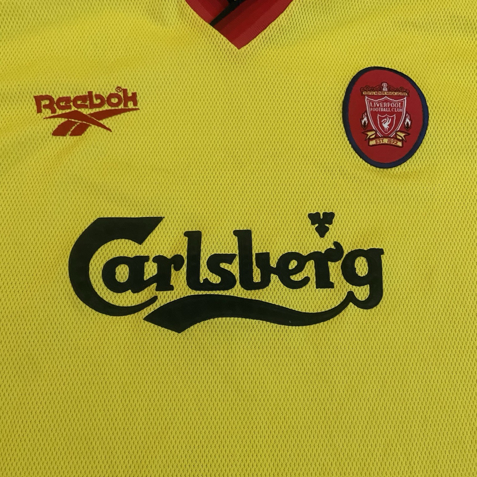 LIVERPOOL 1997 1999 AWAY FOOTBALL SHIRT SOCCER JERSEY REEBOK SIZE MENS 34/36 S thumbnail 3