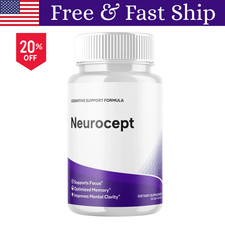 1 Pack Neurocept Nootropic All Natural Formula Brain Supplement 60 Capsules.