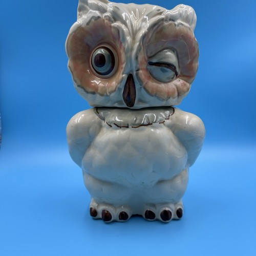 Vintage Shawnee Pottery 1940's Winking Owl Cookie Jar Excellent Condition USA - Picture 16 of 16