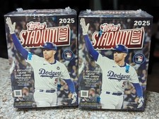 2025 Topps Stadium Club Baseball Cards Blaster Box! 2 Box Lot New Factory Sealed