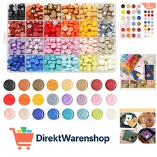 Wachs Achteckig Wachssiegel Set, 24 Farbe Siegelstempel 720 Stück siegelwachs...