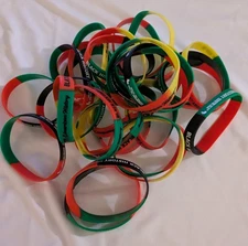 30 Pcs Black History Silicone Motivational, Inspiriational Wristbands