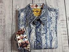NEW Mens Robert Graham Shirt Sz L Paisley Vintage Print 0752