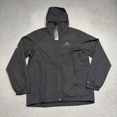 Adidas Terrex Multi 2 Layer Climaproof Rain Jacket Men Medium Black Hood JY4118