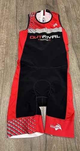 Kiwami Trisuit Small Adult Red Triathlon Half Zip Men