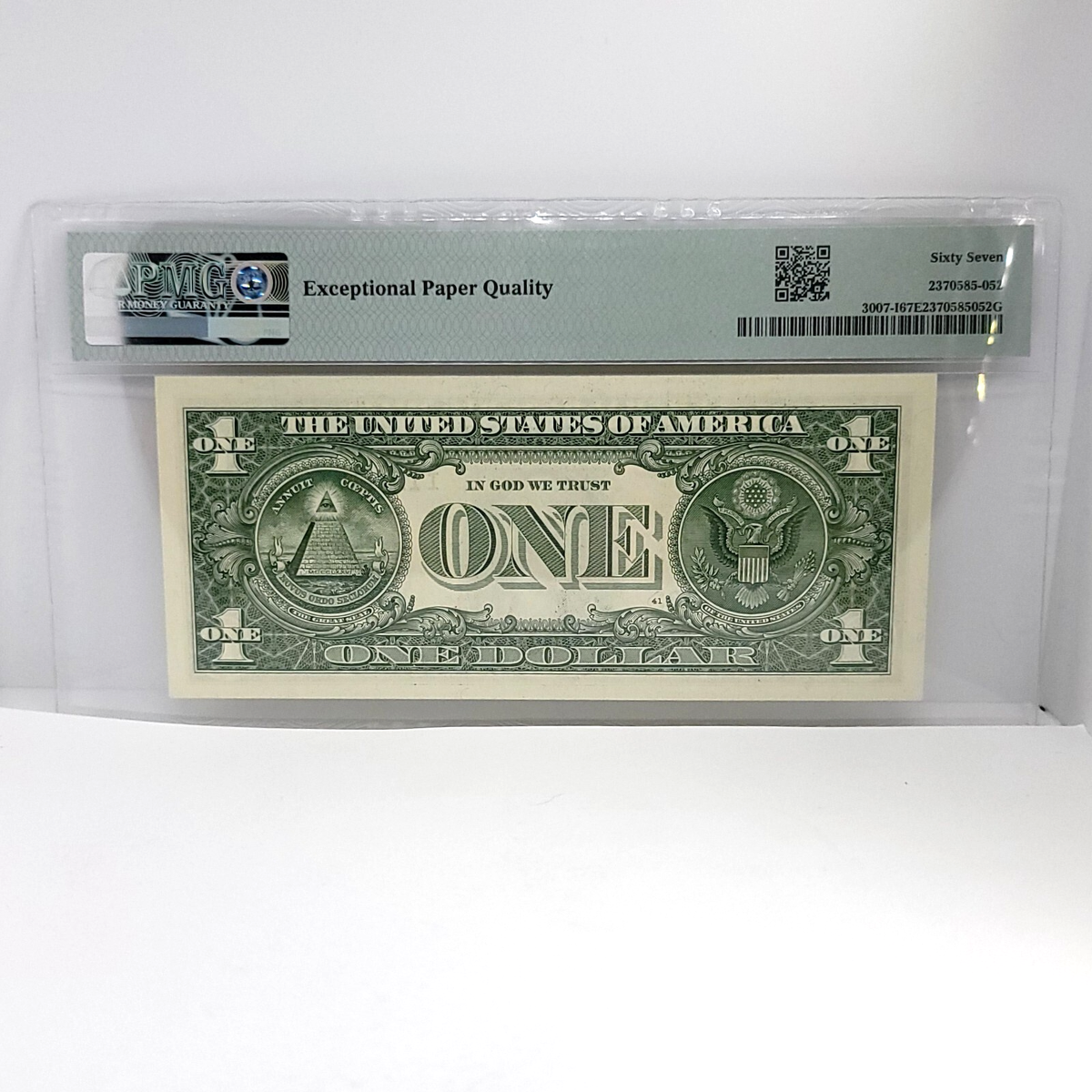 Binary Fancy Serial Number 1 Dollar Bill 67 Superb Gem