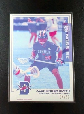 Alexander Smith 2025 Premier Lacrosse League Flagship PLL Spasm Parallel #04 /50