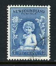 NEWFOUNDLAND Scott 192 - USED - 6¢ Dull Blue Princess Elizabeth (.028)