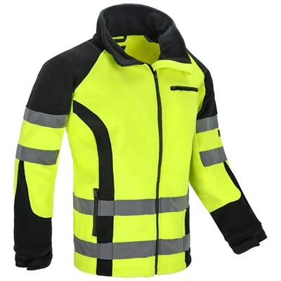 Fleece Warnjacke Übergangsjacke Warnschutzjacke Arbeitsjacke Fleecejacke Herren