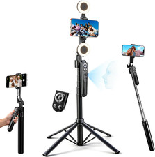 Auto Face Tracking Selfie Stick Tripod for Iphone with Light 360 Rotation That
