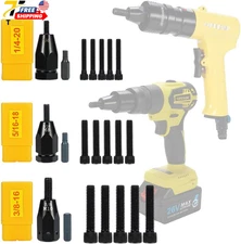 HIFESON Pneumatic Self-Locking Rivet Nut Gun Head(Replacement Mandrel Each 5pcs