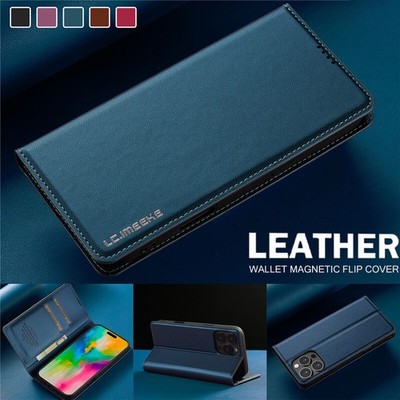 For iPhone 17 16e 15 14 13 12 11 Pro Max 8 7 Plus Wallet Case Leather Flip Cover
