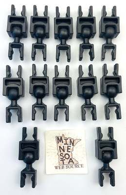 (12) K NEX Large Dark Gray Ball & Socket Connector Clips   USED OEM   Standard