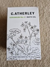 C.Atherley Geranium No.2 Bath Oil Brand New boxed 140ml £39 Fortnum & Mason
