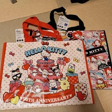 Daiso Tote Bag Hello Kitty 50th Anniversary Tag