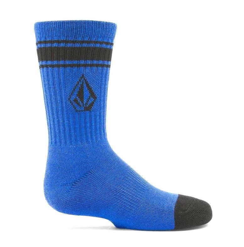 Volcom Socks Kids Crew 3 Pack Full Stone White Blue Black UK 2-4 EU 34-37 - Image 4 of 4