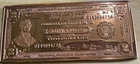 1 OZ 1918 SERIES $2 FEDERAL RESERVE BATTLESHIP NOTE .999 FINE COPPER BULLION BAR