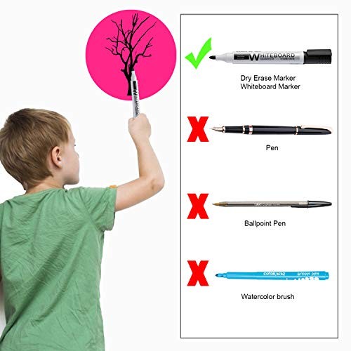 16 Pcs 8 Colors Dry Erase Circles for Classroom Tables 16 Pack-8 Colors - Picture 6 of 7