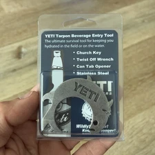YETI Tarpon Beverage Entry Tool – Stainless Steel (New Sealed)